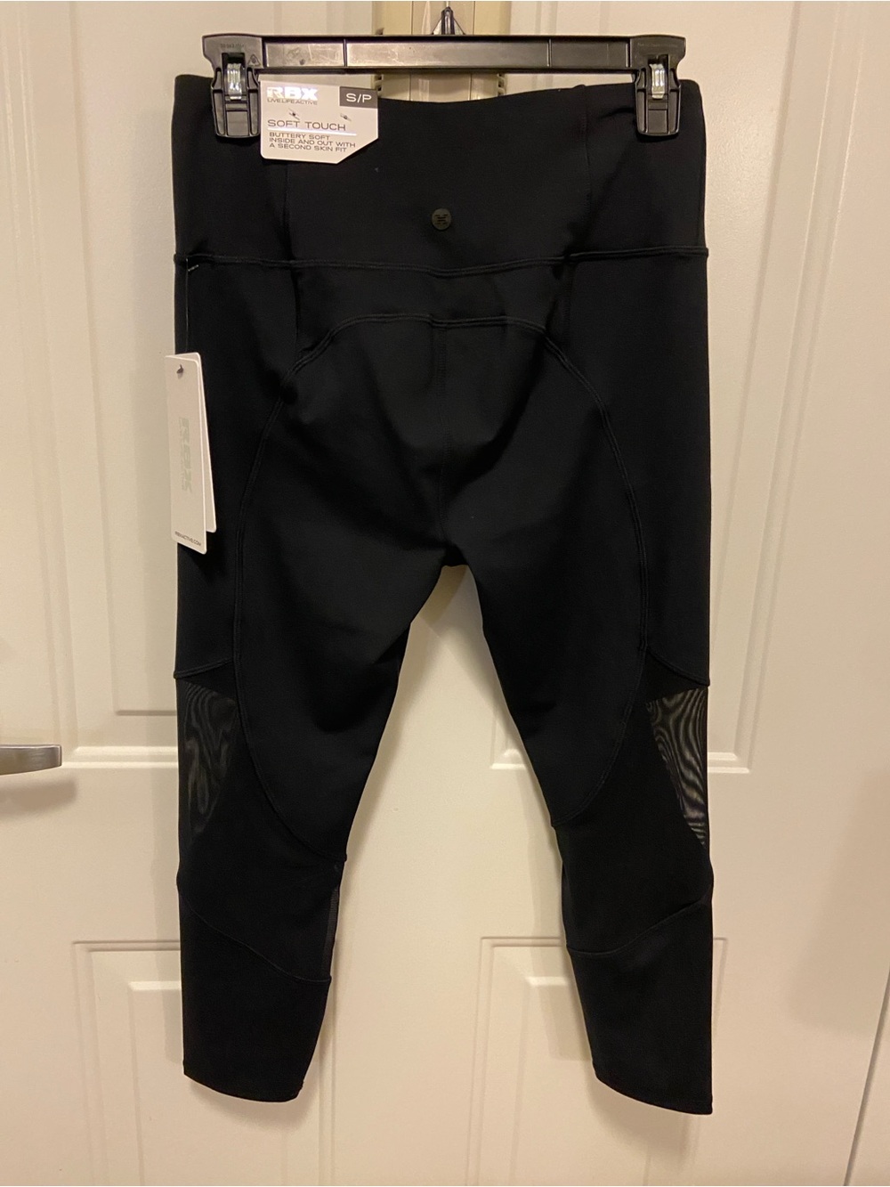 RBX High-Waist Black Women's Performance Leggings with Mesh Panels